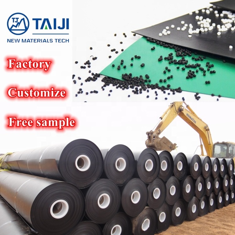 Black Waterproof Plastic Aquaculture Preformed Fish Shrimp Farm Pond Liner 0.5 Mm Hdpe Customizable Geomembrane