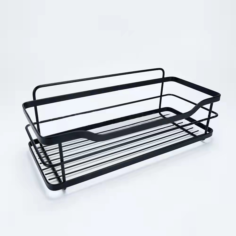 Two Tier Wall Mounted Bathroom Shelf Stainless Steel body wash Storage Organizer Rack