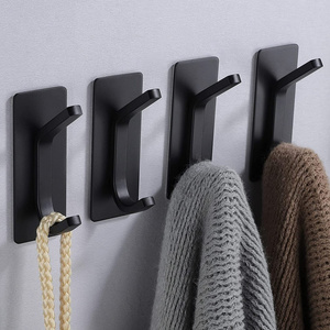 Wall mounted stainless steel adhesive novelty hooks handbag coat racks hotel bathroom robe hook accessories set