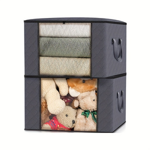 Clothes Storage, Foldable Blanket Storage Bags, Storage Containers for Organizing Bedroom, Closet, Clothing, Comforter