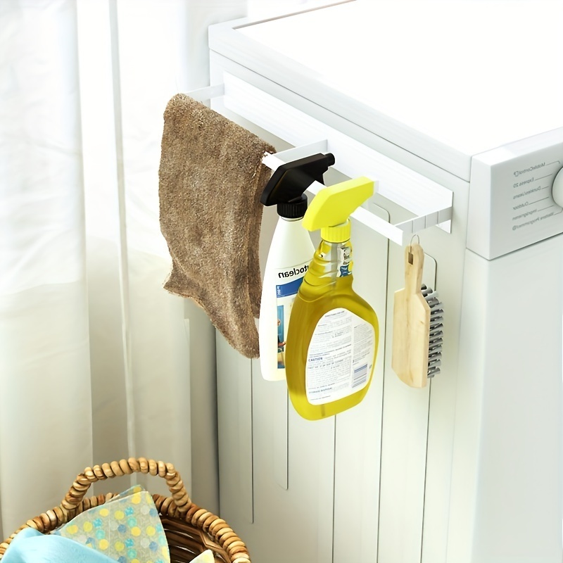 Wall Mounted Magnetic Laundry Rack Organizer Washing Machine Side Towel Racks and Other Small Objects Organizer