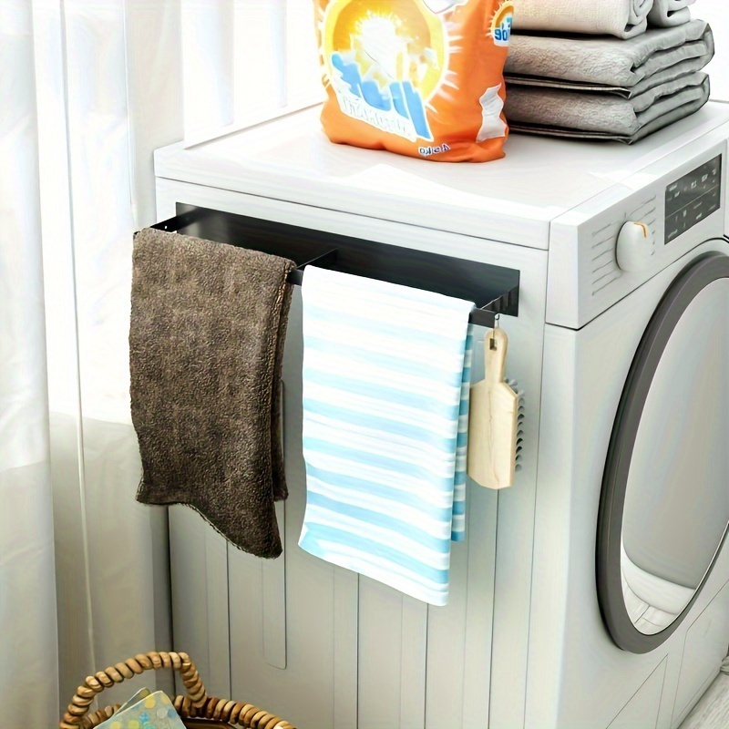 Wall Mounted Magnetic Laundry Rack Organizer Washing Machine Side Towel Racks and Other Small Objects Organizer