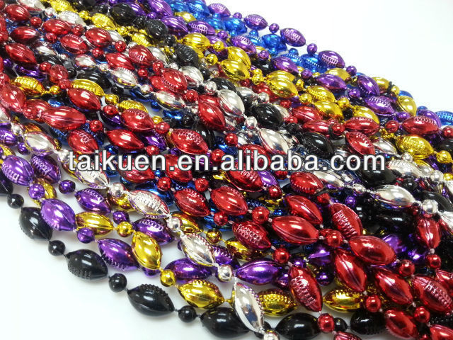 Football Shaped Mardi Gras Beads