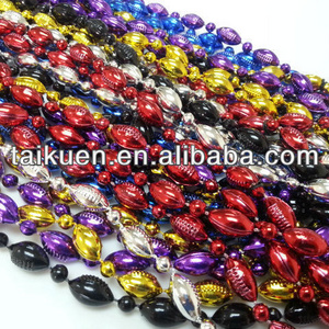 Football Shaped Mardi Gras Beads