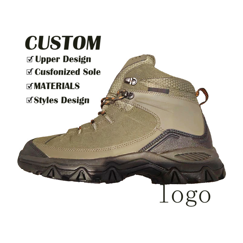 Custom Suede Black Climbing Combat Outdoor Training Sport Desert boots Non Slip Tactical Boots For Men