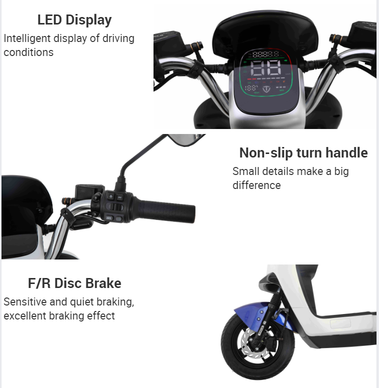 TAILG Clearance Modern Design Lithium Battery Top Range 90Km 500W Cheap Scooters Electric Motorcycle For City