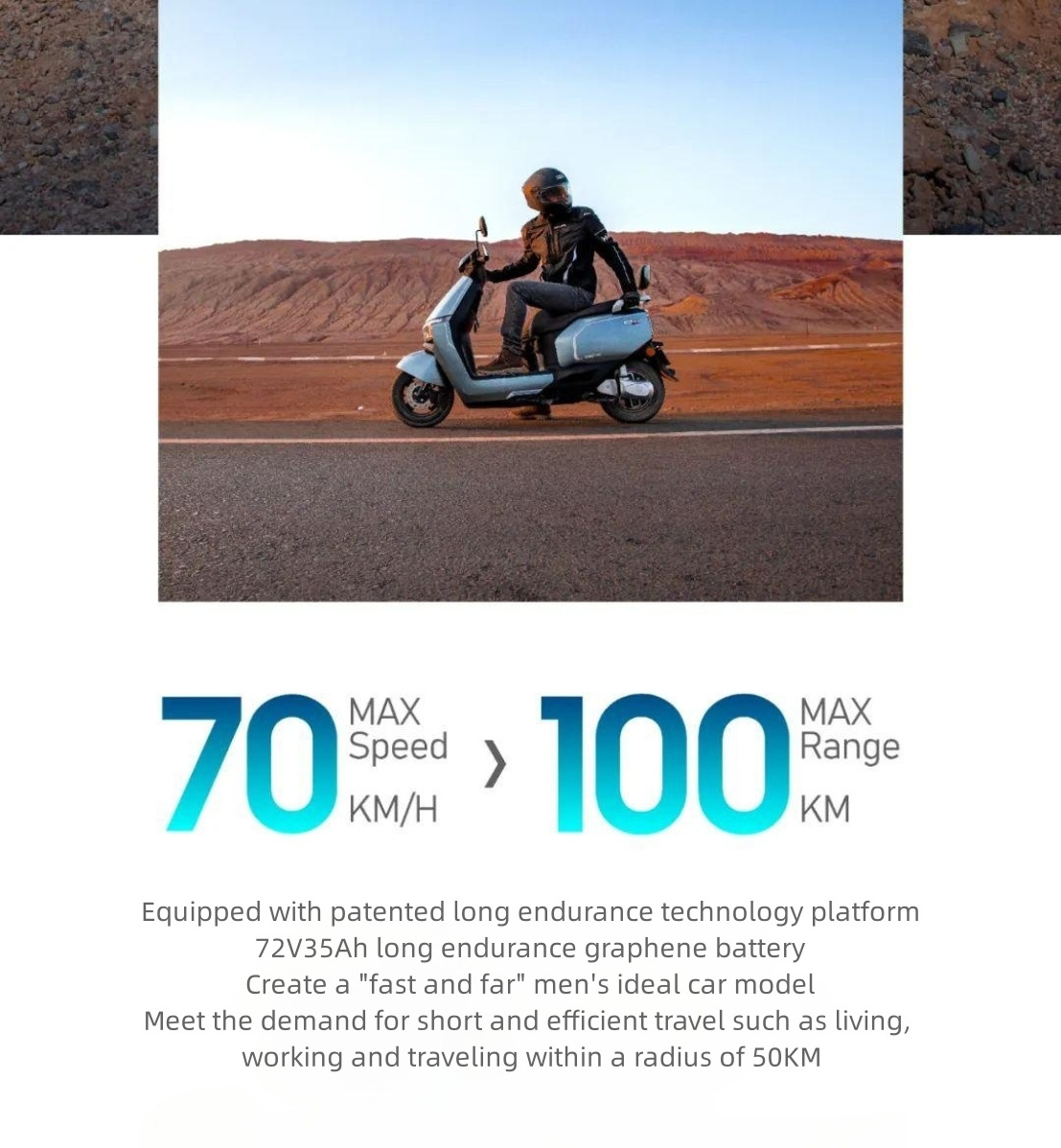 TAILG Chinese Perfect Quality Long Range 100Km Vespa E-motorcycle Powerful Adult Electric Scooters For Commuting