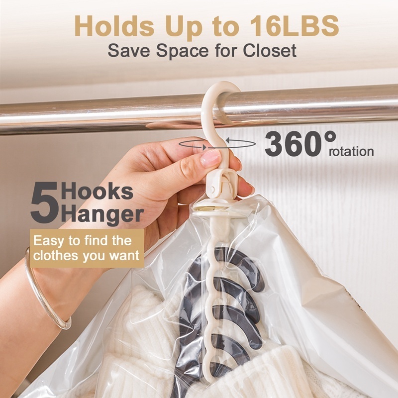 Vacuum Bags for Clothes Hanging Wardrobe Storage Organizador Cover for Clothes Space Saver Bag Vacuum Package Storage Bag