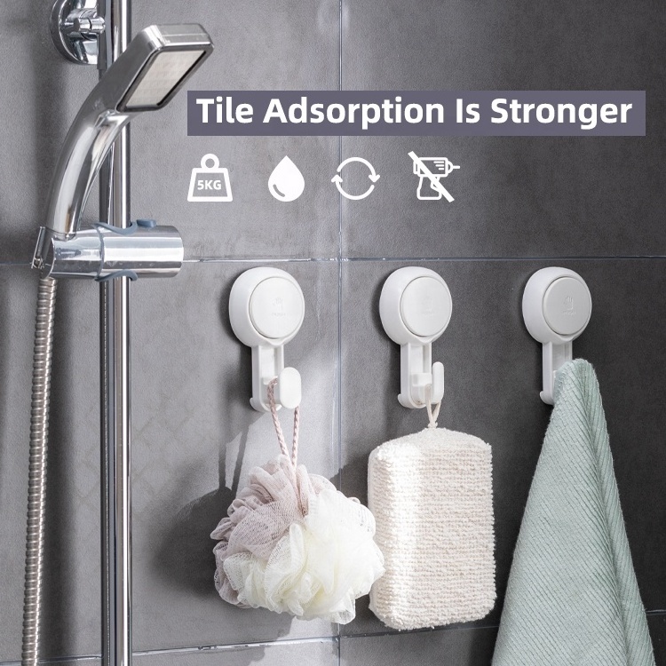 TAILI Vacuum Suction Cup Plastic wall mounted Hooks Hanger Clear Heavy Duty Shower Suction Cups Vacuum Hooks For Bathroom hook