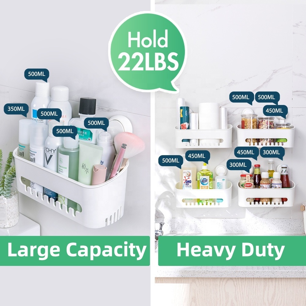 Bathroom Accessories Shower Caddy ECO Bathroom Storage Shelf Plastic Punch-free Shower caddy Waterproof Shower Organizer Shelves