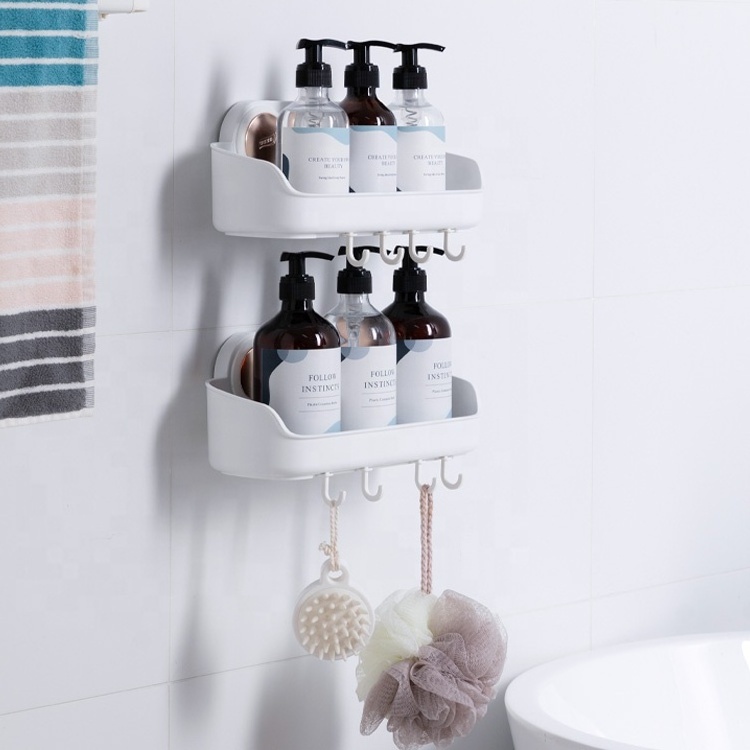 Bathroom Organizer Shampoo no drilling Hanging Holder shower basket shower organizer Bathroom Shelves Suction Shower Caddy