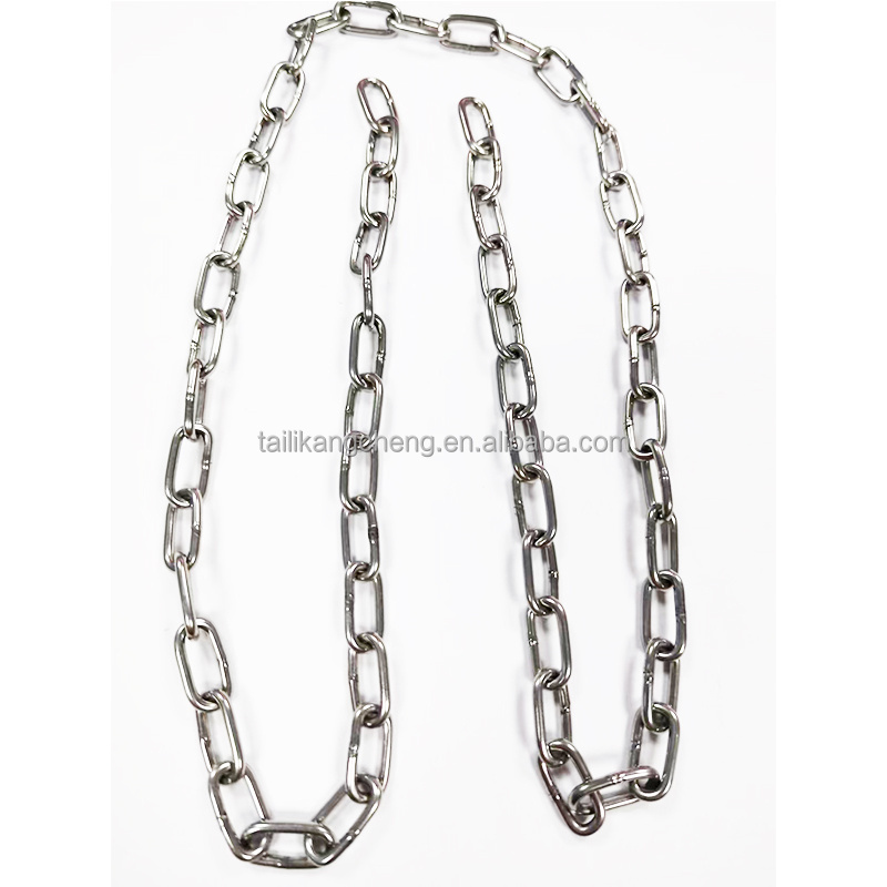 2mm Stainless steel 304 Heavy Duty Chain Links Chain Metal Utility Chain for Clothesline, Hanging Swing, Chain Hardware