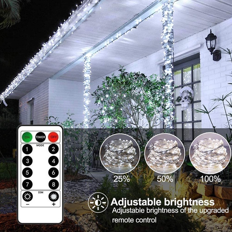 Led String Lights Battery powered With 100 Leds Waterproof Wedding Christmas Decoration Copper Wire String Fairy Lights