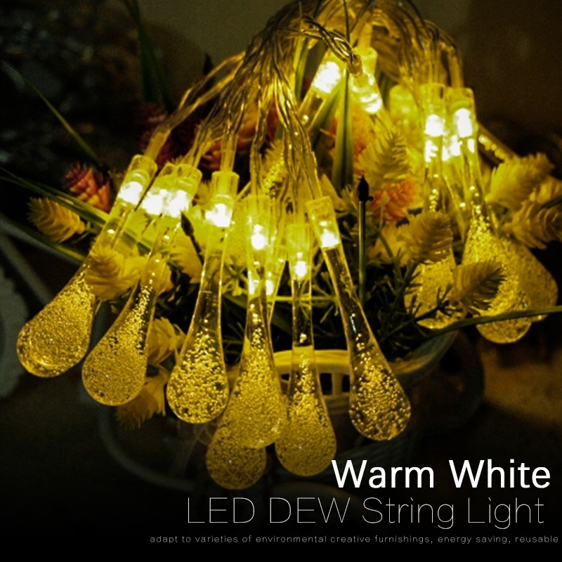 wholesale decorated with AC220V 10M 100leds Christmas lights Waterproof Home Decoration outdoor water droplets led string light