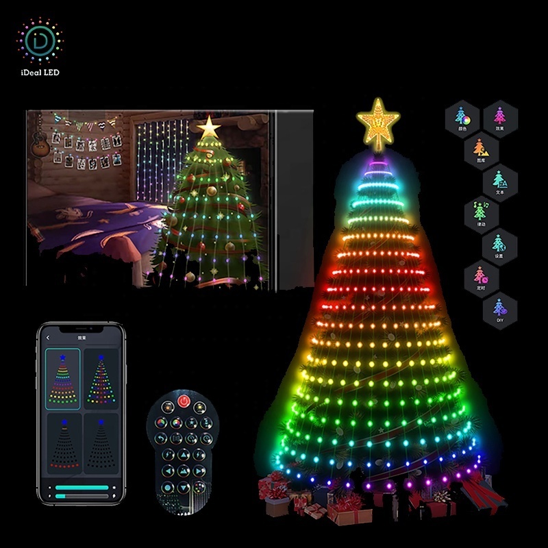 Smart APP Remote Control Christmas Tree Decoration LED fairy Lights Wedding Holiday Decorative Lighting Christmas Lights