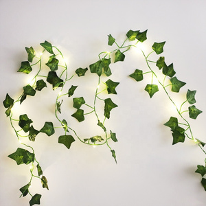 Artificial Ivy Leaf Plants decorative string lights Hanging 20 LED Ivy Garland Faux Ivy Vine With fairy lights for wedding Party