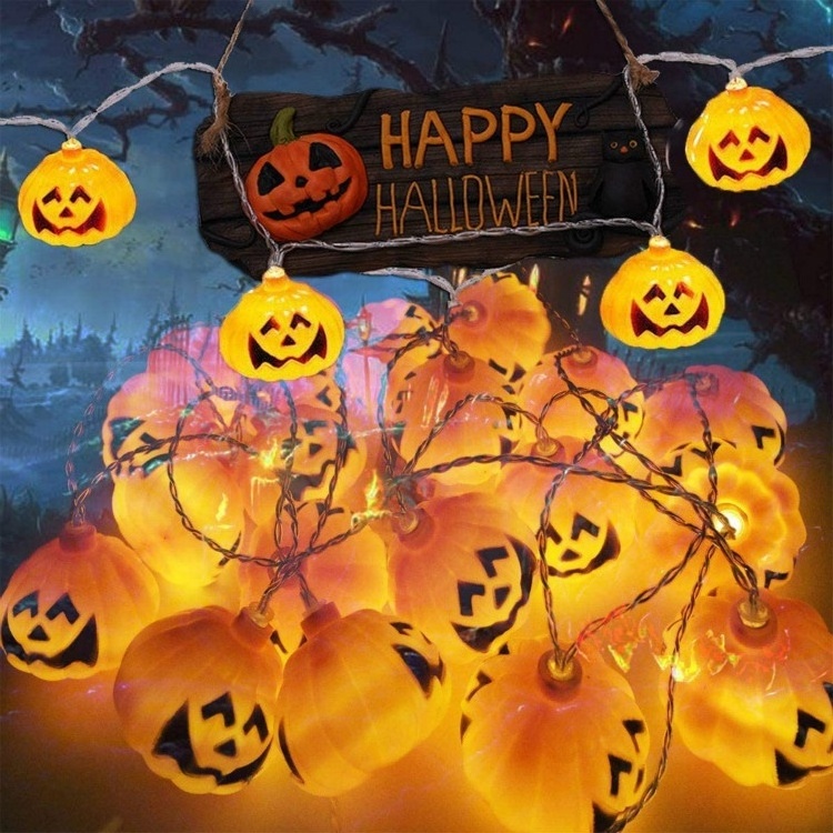 Halloween christmas Fairy Light Decoration Waterproof Garden String Lights battery operated LED Pumpkin string halloween lights