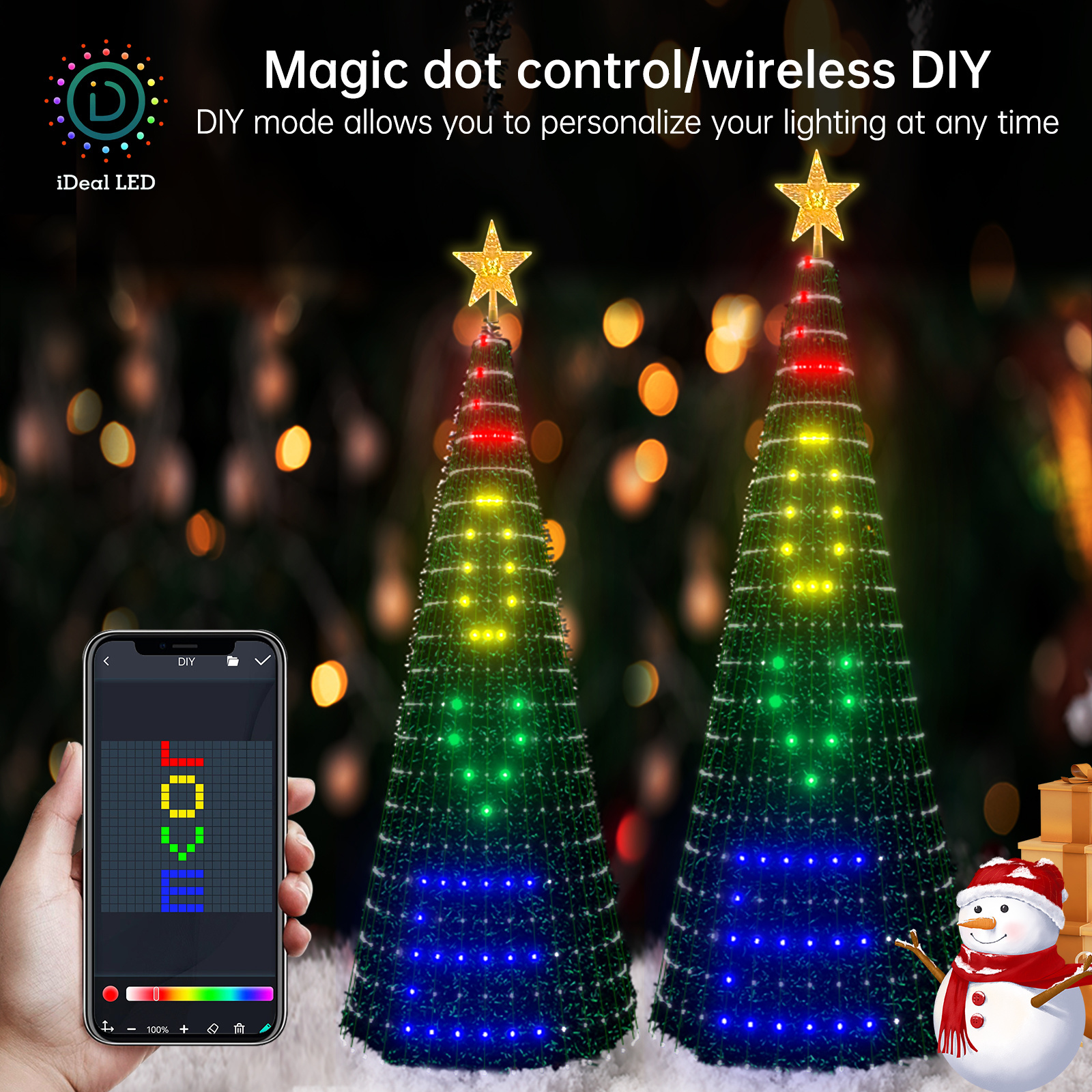 Smart APP Remote Control Christmas Tree Decoration LED fairy Lights Wedding Holiday Decorative Lighting Christmas Lights