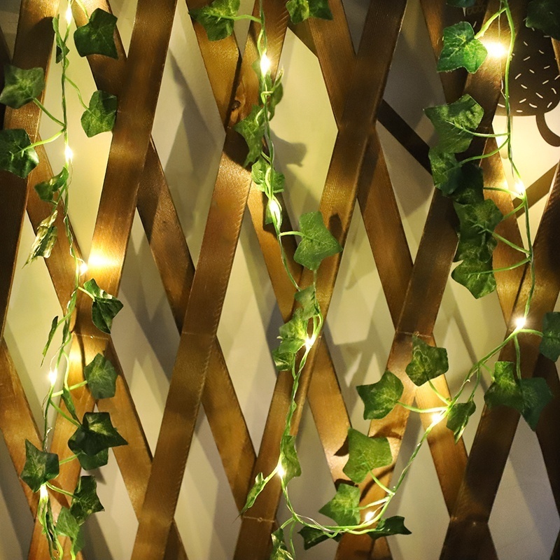 Artificial Ivy Leaf Plants decorative string lights Hanging 20 LED Ivy Garland Faux Ivy Vine With fairy lights for wedding Party