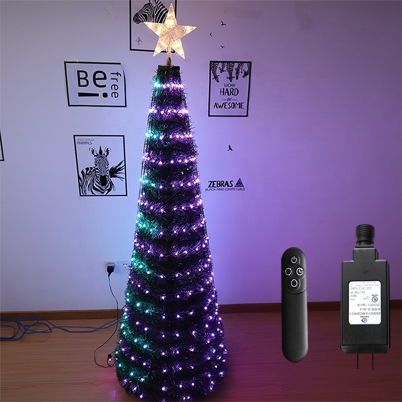 Outdoor Christmas Tree Decoration LED fairy Lights Smart  Multifunctional Point Control Remote Control LED String Lights