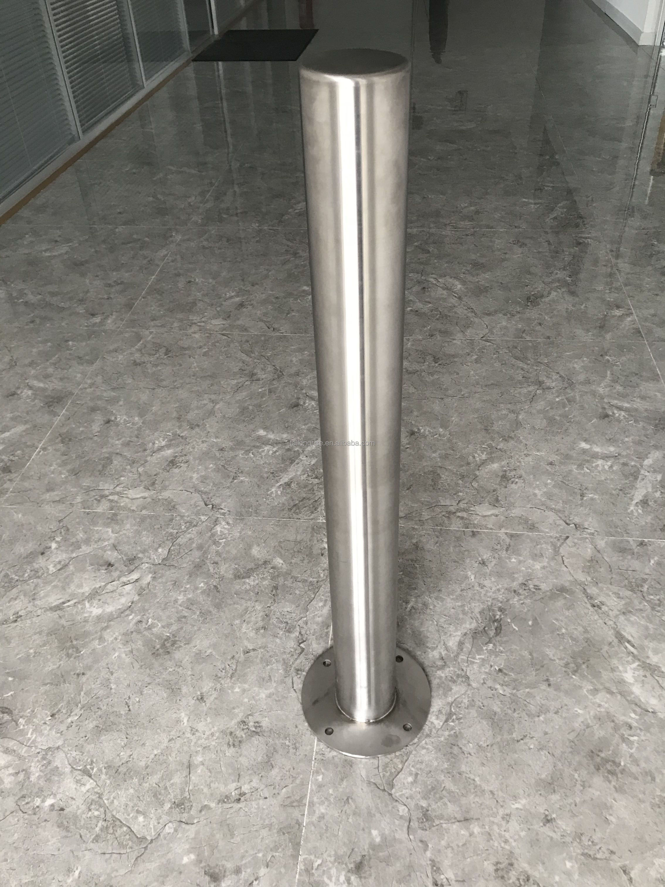 Traffic Control Metal Bollards/Security Surface Mounted Warning Bollard Stainless Steel Post Barrier for Road Street Parking