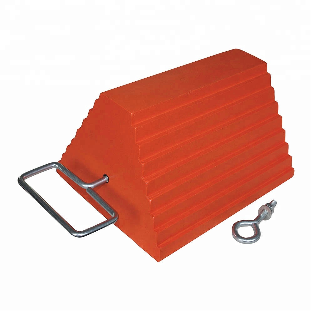 Rubber Wheel Chock Orange/Wheel Stops 10 x 8 x 6