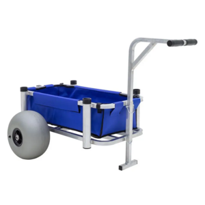 Heavy Duty Aluminium Fishing and Beach Cart Beach Trolley Cart with 12 inch Balloon Wheels