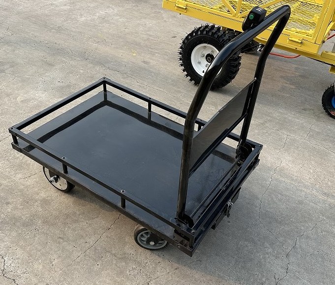 Good Price 4 Wheels Trolleys Heavy Duty Dolly Electric Power Platform Cart, Electric Drive Cart Platform Trolley