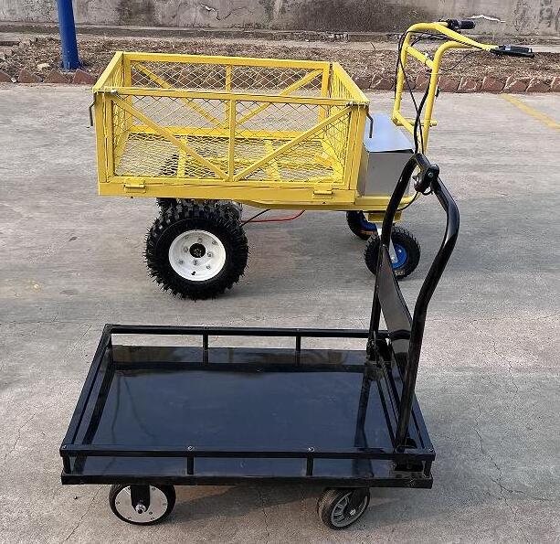 Good Price 4 Wheels Trolleys Heavy Duty Dolly Electric Power Platform Cart, Electric Drive Cart Platform Trolley