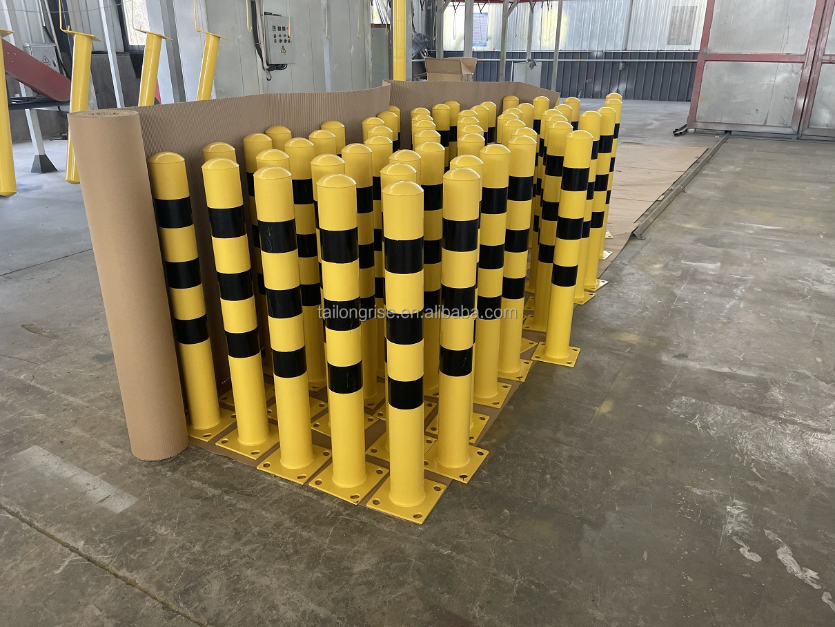 Heavy duty parking barrier stainless steel bollard traffic safety barriers pillar removable bollard road security bollard