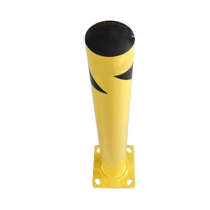 Road Safety Steek Bollard Parking Post Traffic Safety Barrier with Rubber Head