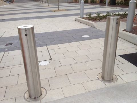 Hot Sale 304 Stainless Steel Reflect Retractable Manual Bollard/Steel Retractable Bollard