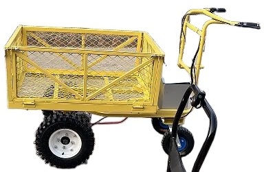 1000 Load Capacity Electric Steel Mesh Garden Cart Tool Wagon Heavy Duty Wagon Garden Hand Cart