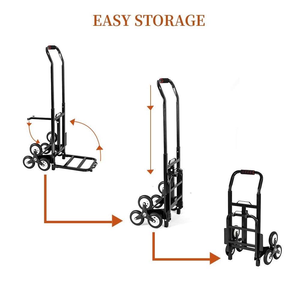 Stair Climbing Cart/Stair Climbing, Folding Hand trolley 6 Wheel Stair Climber Climbing Hand Trolley