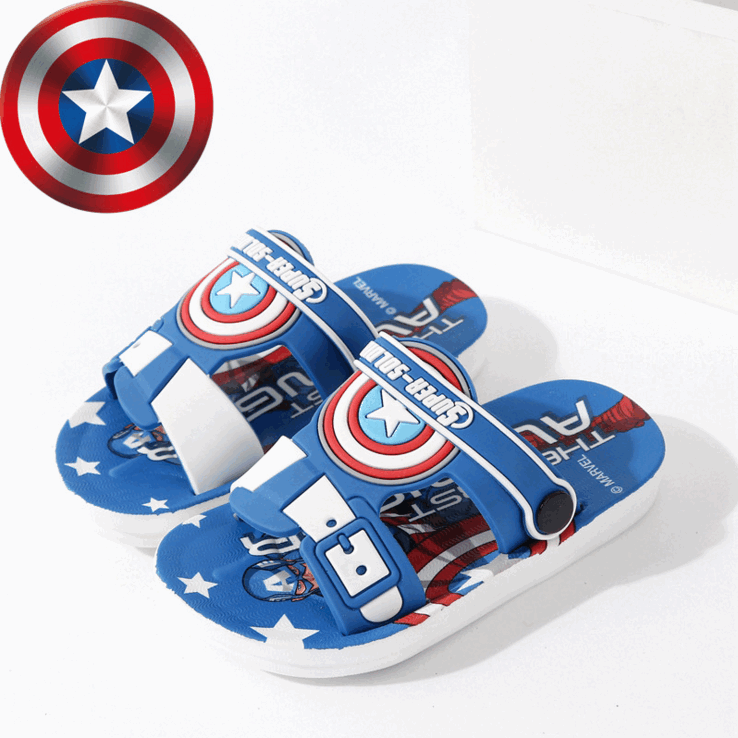 Children boys summer PVC Slippers soft cartoon slippers Non-slip flip flop home bath shoes