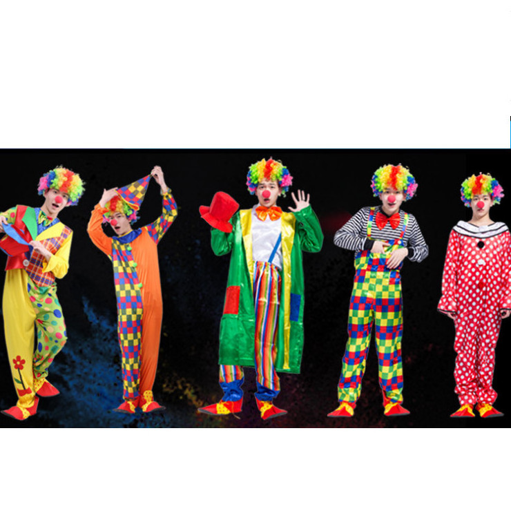 Halloween adult clown costume for cosplay costume party adult bar decoration Christmas party clown suit