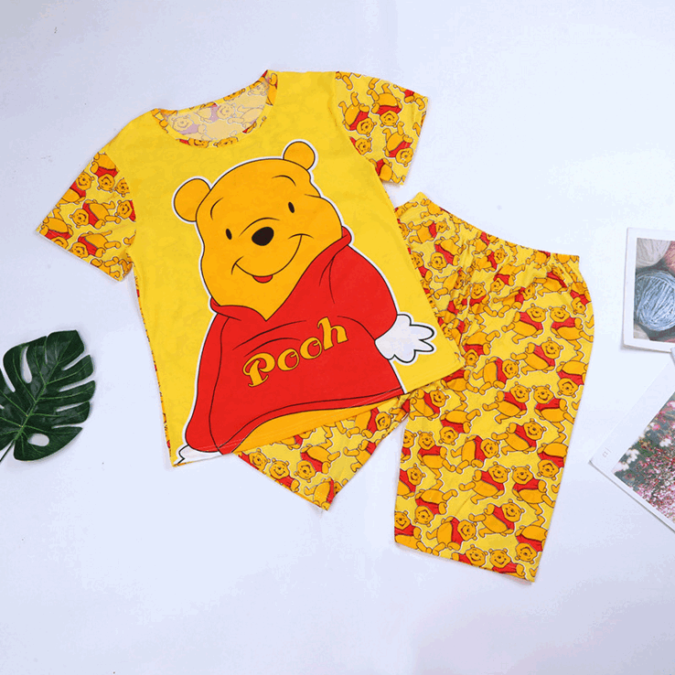 Summer Boys Pajamas Sets Short Sleeve Cartoon Children Sleepwear Character Teenagers Pajama Sleepwear For Girls Kids