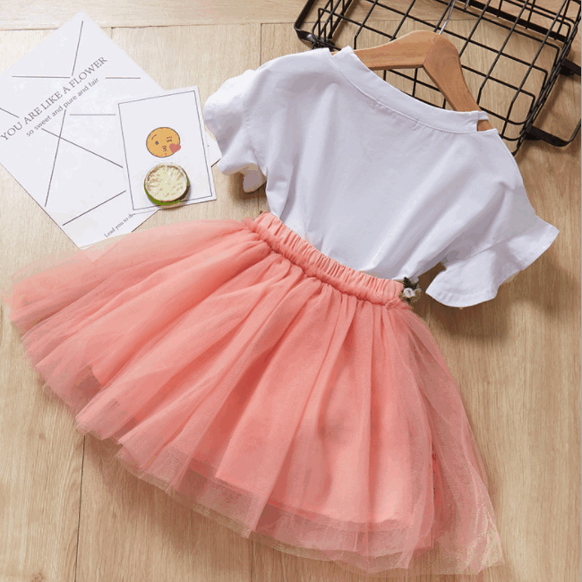 Girls Clothing Sets 2019 Summer Princess skirt Girl top+skirt 2pcs Set Children Clothing Dresses