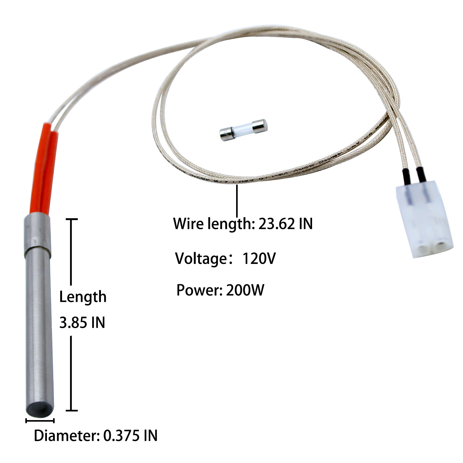 BBQ Replacement Parts Hot Rod Ignitor Kit for Traeger And Z Grills Wood Pellet Grills With 1 Pieces Fuses Replacement