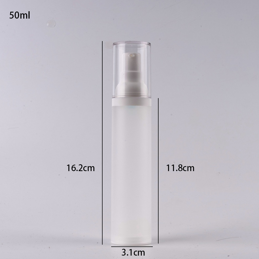 airless pump bottle 15 20 30 50 ml plastic for cosmetics matte custom spray bottle for toner deluxe pp plastic pump bottles