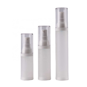 airless pump bottle 15 20 30 50 ml plastic for cosmetics matte custom spray bottle for toner deluxe pp plastic pump bottles