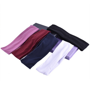 Wholesale Women Girls 4 Colorful Solid Stretchy athletic workout head band Sweat Bands Sport Yoga Headband for women Hair Band