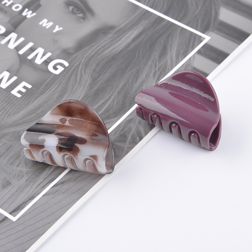 wholesale hair claw clip custom semicircle plastic hair clam women Purple hair clamp claws clips