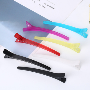 Wholesale Custom Duck Mouth Clips Salon Barber Sectioning Cutting Hair Barrettes Matte Plastic Duck Bill Hair Clips