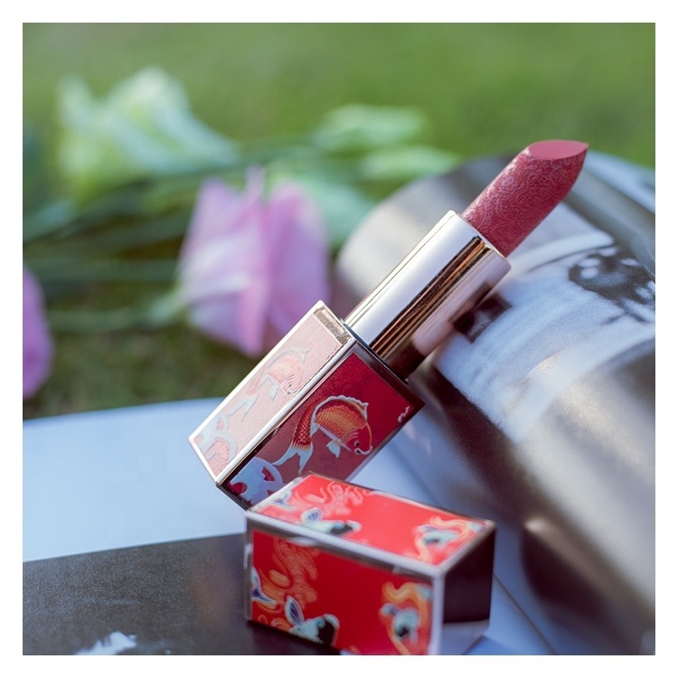 OEM/ODM Fashion Custom Made Chinese style Carve Wholesale Vendors Matte Waterproof  Lipstick