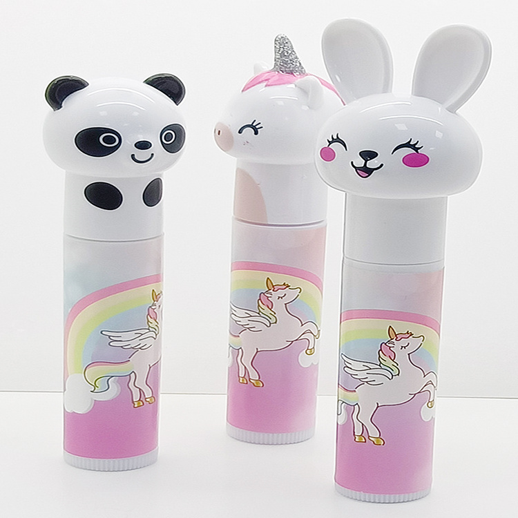 private label U nicorn chapstick vegan organic the balm  moisturizing animals kids lip balm stick