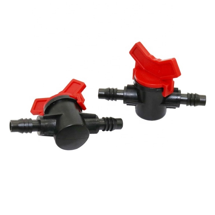 Mini Agricultural 8mm Drip Irrigation Fittings Water Hose Connector Barbed Control Valve