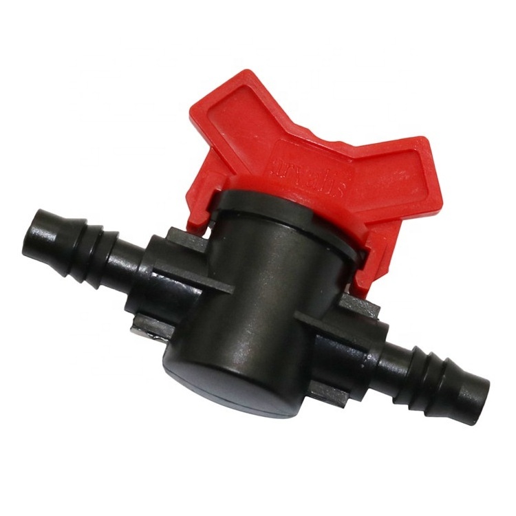 Mini Agricultural 8mm Drip Irrigation Fittings Water Hose Connector Barbed Control Valve