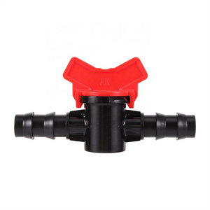 Plastic Irrigation Mini Valves 13 mm Garden Hose Control Barbed Thread Switch Drip Tape Valves