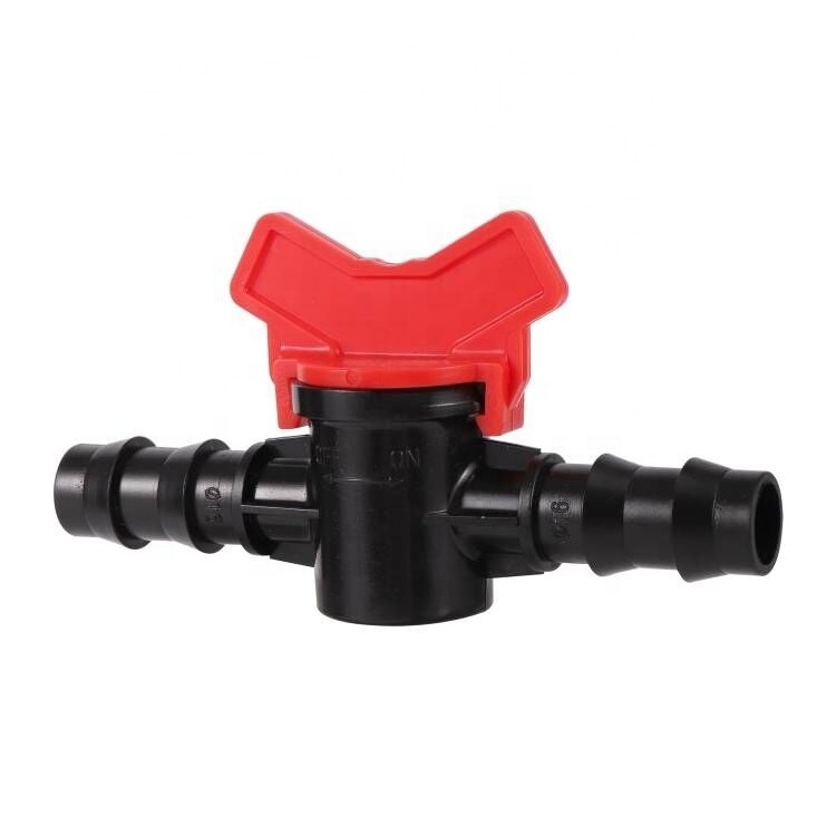 Plastic Irrigation Mini Valves 13 mm Garden Hose Control Barbed Thread Switch Drip Tape Valves